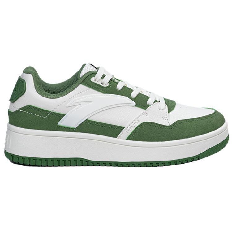 Anta 982 Retro Fashion Versatile Non-Slip Wear-Resistant Low-Top Skate Shoes Women sneaker White Green 122518063R-4