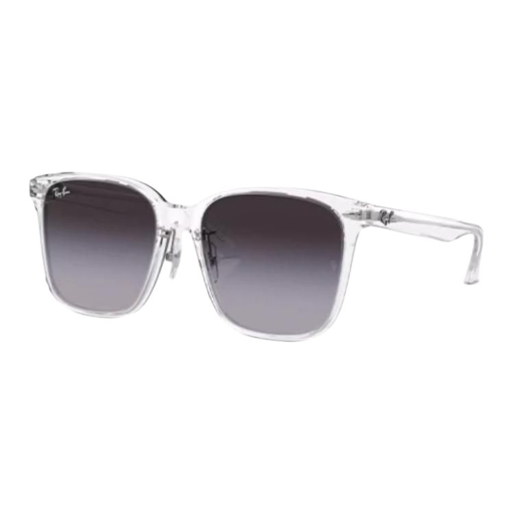 

Ray-Ban Logo Plate Frame Square Sunglasses Unisex Couple Clear Colour 57 прозрачный