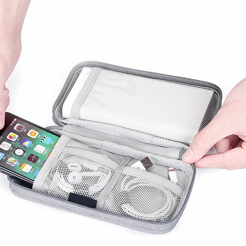 Multi functional single-layer portable data cable storage bag, travel bag storage bag, headphone bag