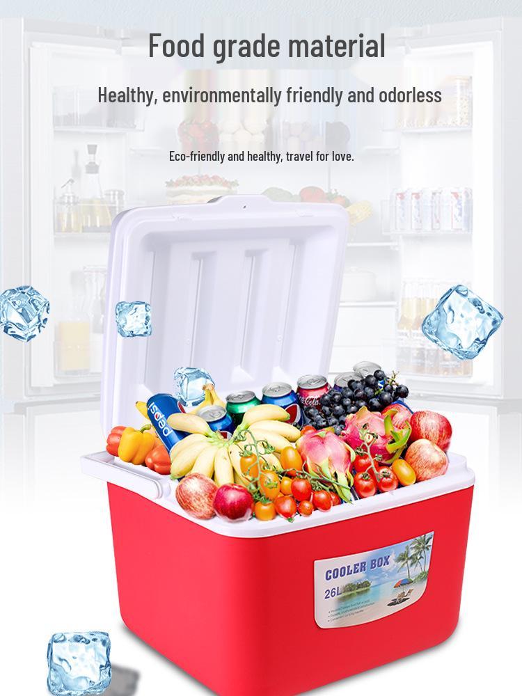 Portable Insulated Refrigerated Box for Outdoor Food Preservation and Delivery