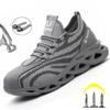 Nuove scarpe antinfortunistiche da uomo Stivali da lavoro con punta in acciaio Sneakers da lavoro leggere Calzature da uomo antiforatura
