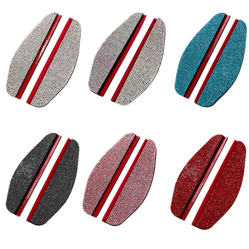 2Pcs PVC Car Rear View Mirror Sticker Rain Eyebrow Auto Mirror Rain Shield Cover Diamond Car Accessories Interior for Woman Men