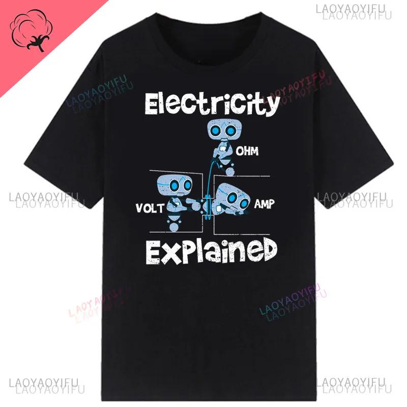 Ohm's Law Ohm Electronic T Shirt Novelty Electrical Engineer Graphic Tee Women Men Boy Classic Shirt Streetwear Ropa Hombre Tops