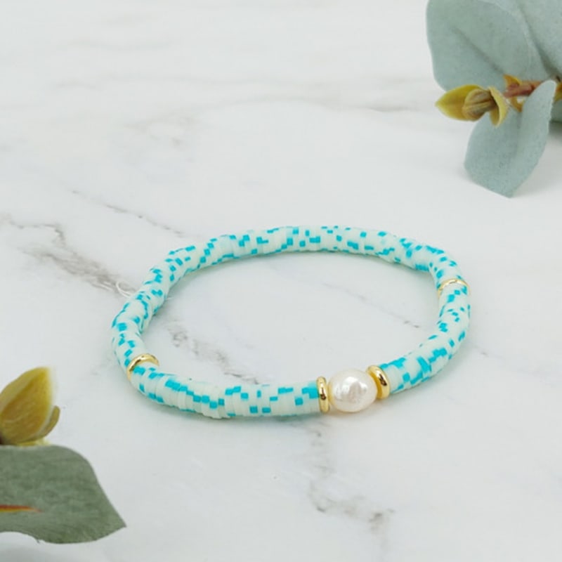 LALA Pearl Bead Bracelet B (Set of 3) - YELLOW