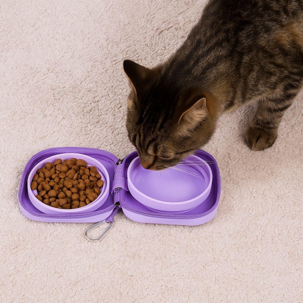 Collapsible Dog Water Food Bowl Integrated Type Pet Outdoor Drinking Bowl  Travel