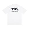 Camiseta de Algodón Unisex de Corte Holgado con Estampado de Letras Camiseta Casual de Manga Corta para Adolescentes y Adultos