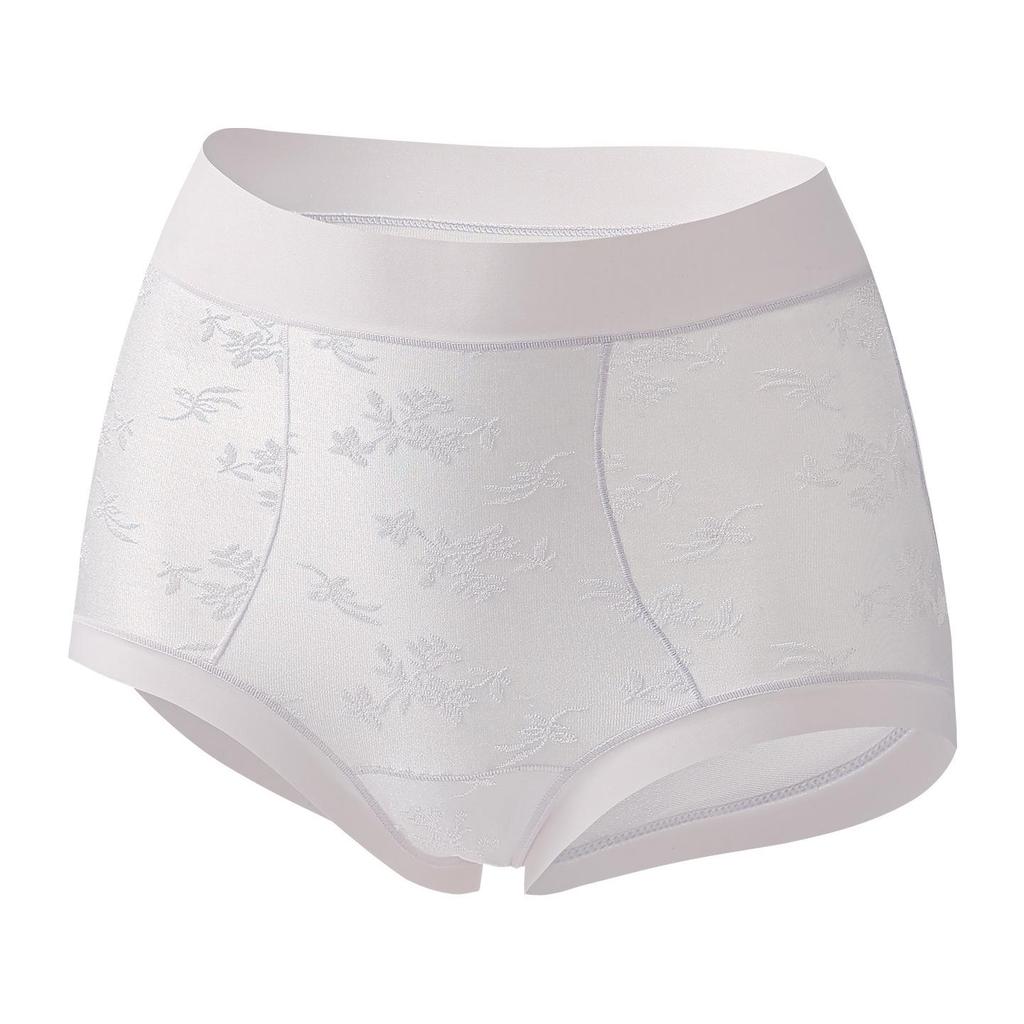 New High-Waisted Jacquard Women's Briefs with Tummy Control & Antibacterial Crotch