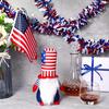 2M America Independence Day Wreath American Flag Sequin Tinsel Garland Banner Home Wall Hanging 4th of July Party Decoration