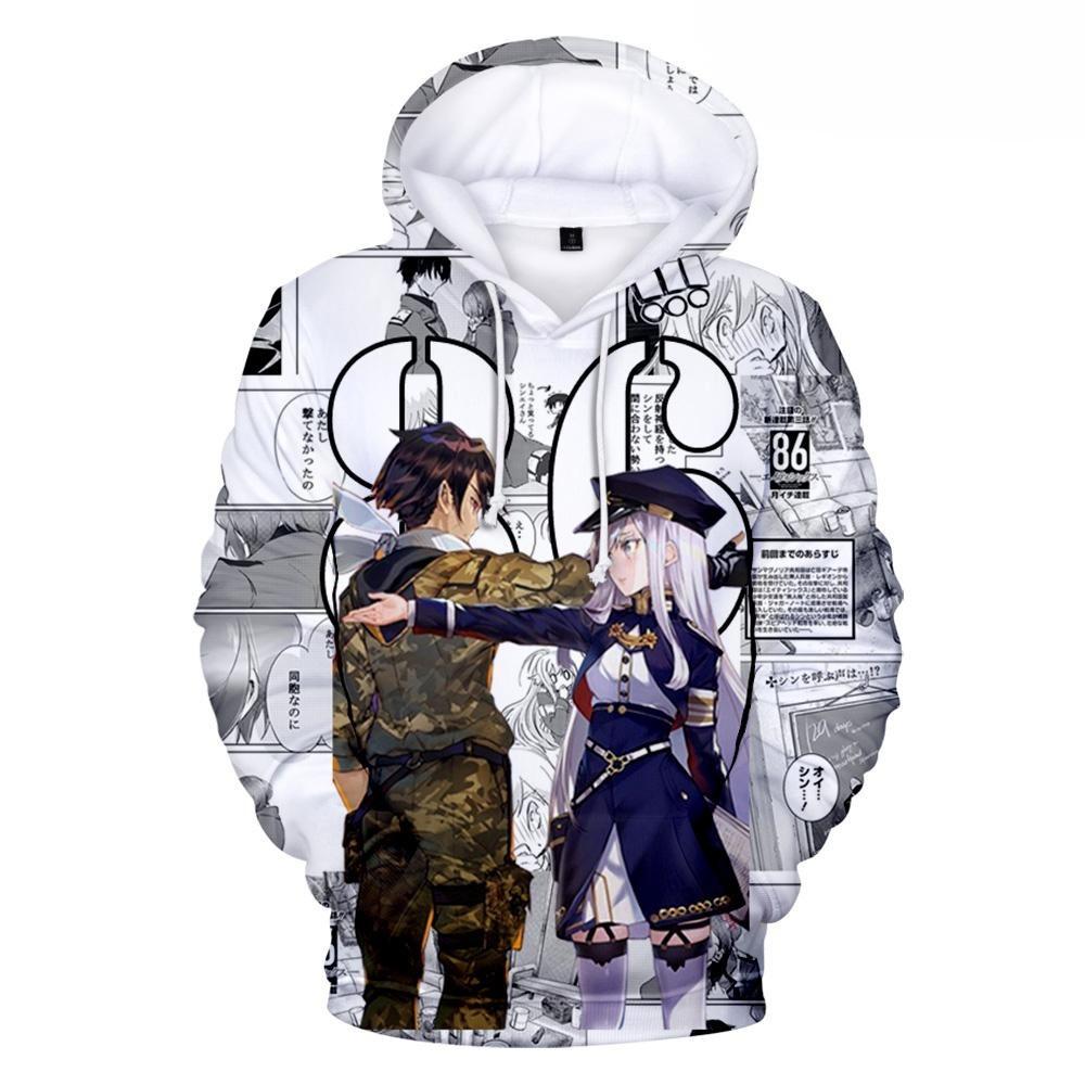 Monochrome Maiden Anime Hoodie, Men's Autumn Winter Warm Fleece Sweatshirt, Black White Anime Girl Graphic Pullover for Weekend Casual Trips