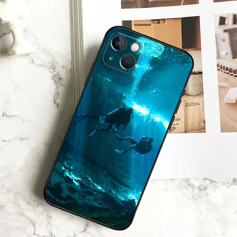 Scuba Diving Diver Phone Case For iPhone 17 16 15 13 12 11 14 Pro Max Plus 12 13 Mini 16e 17 Air Cover Coque