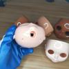 Blyth Doll Face Plate for diy blyth makeuo Including Back Plate and Screws White Black tan Skin Doll Makeup practice face shell