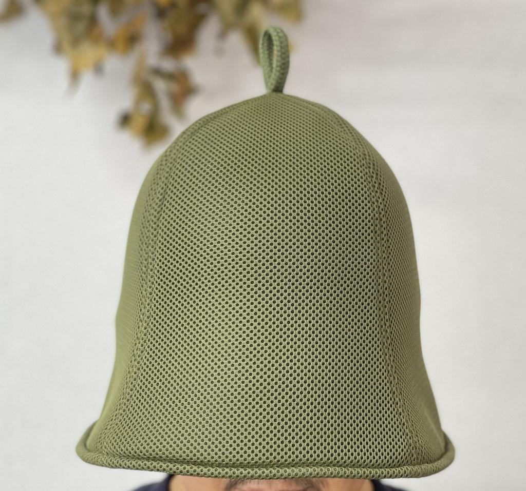 Hard Khaki & Black Double Next-generation 3-layer Polyester Mesh Material Extra Large Size Sauna Hat Reversible Original Product Unisex Roomy