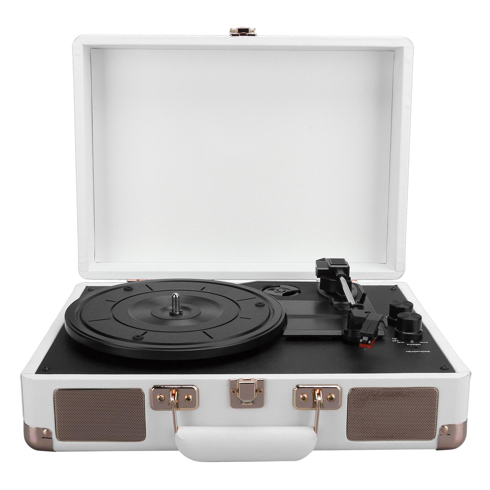 

100‑240 В Bluetooth 5.0 виниловый проигрыватель, чемодан, портативный проигрыватель, проигрыватель виниловых пластинок, 334578, разъем RPMUK UK Plug