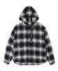 WEGO Figments Distressed Hooded Check Long Sleeve Size Black Shirt, Streetwear, Shirt, Gift, Women's, F,