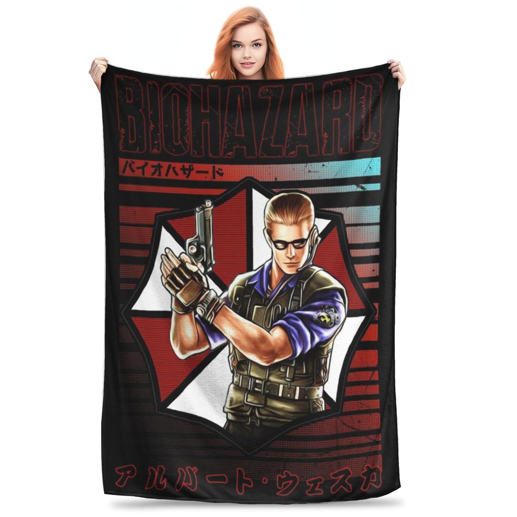 Pătură Bootleg Albert Wesker Pătură Caldă din Flanel Moale pentru Sofă pentru Casă Dormitor Exterior Pături Cuvertură Plapumă