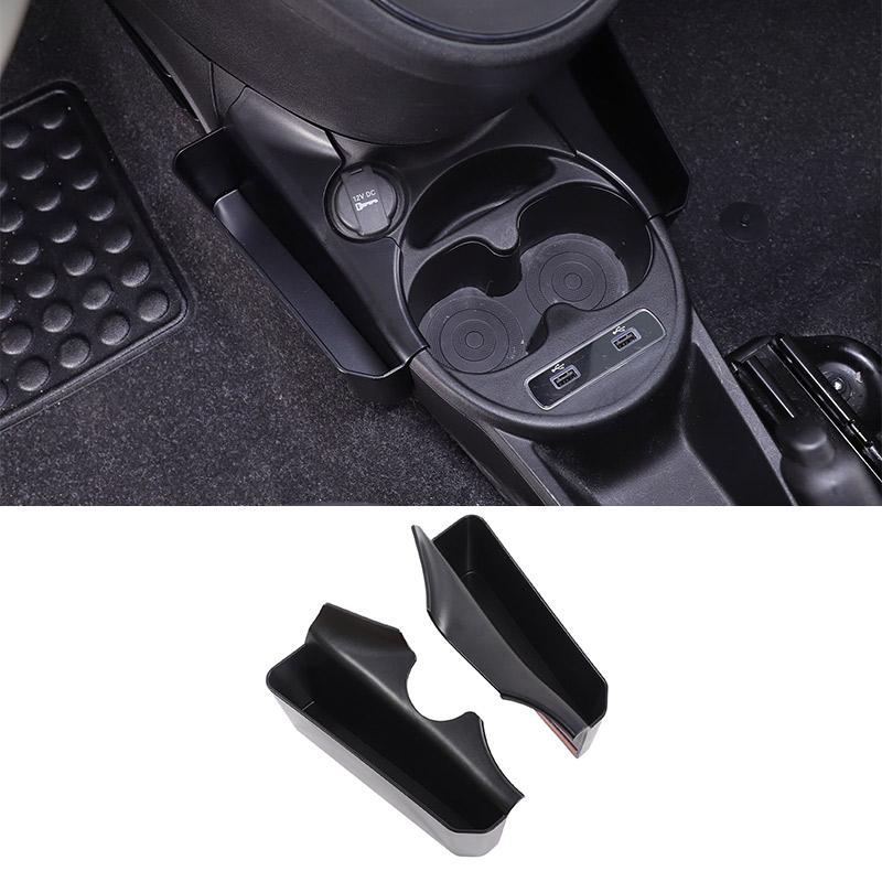 

ABS Black For Fiat 500 2007-2026 Center Console Side Storage Box Multi-Function Mobile Phone Tray Car Interior Accessories