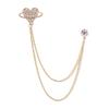 Men's Luxury Lapel Pin Brooch Set - High-End Suit Chain Badge for New Year Gift