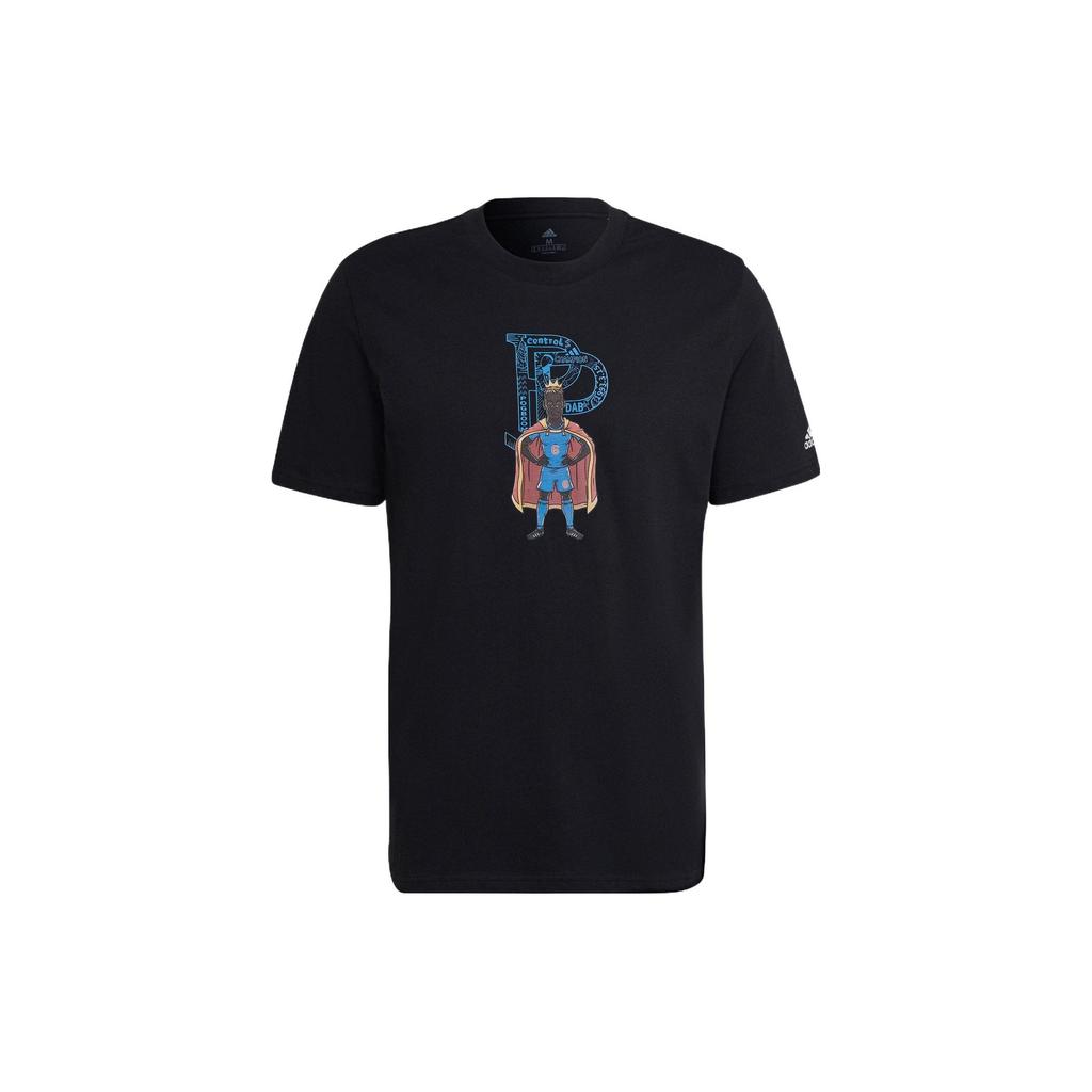 adidas T Shirts Men's Black Crew Neck Moderate Straight Fit HA0907