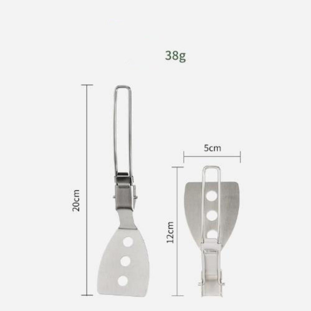 304 Stainless Steel Camping Stir Fry Shovel Pot Lightweight Portable Long Handle Kitchenware 6 Styles Shovel Soup Spoon Set