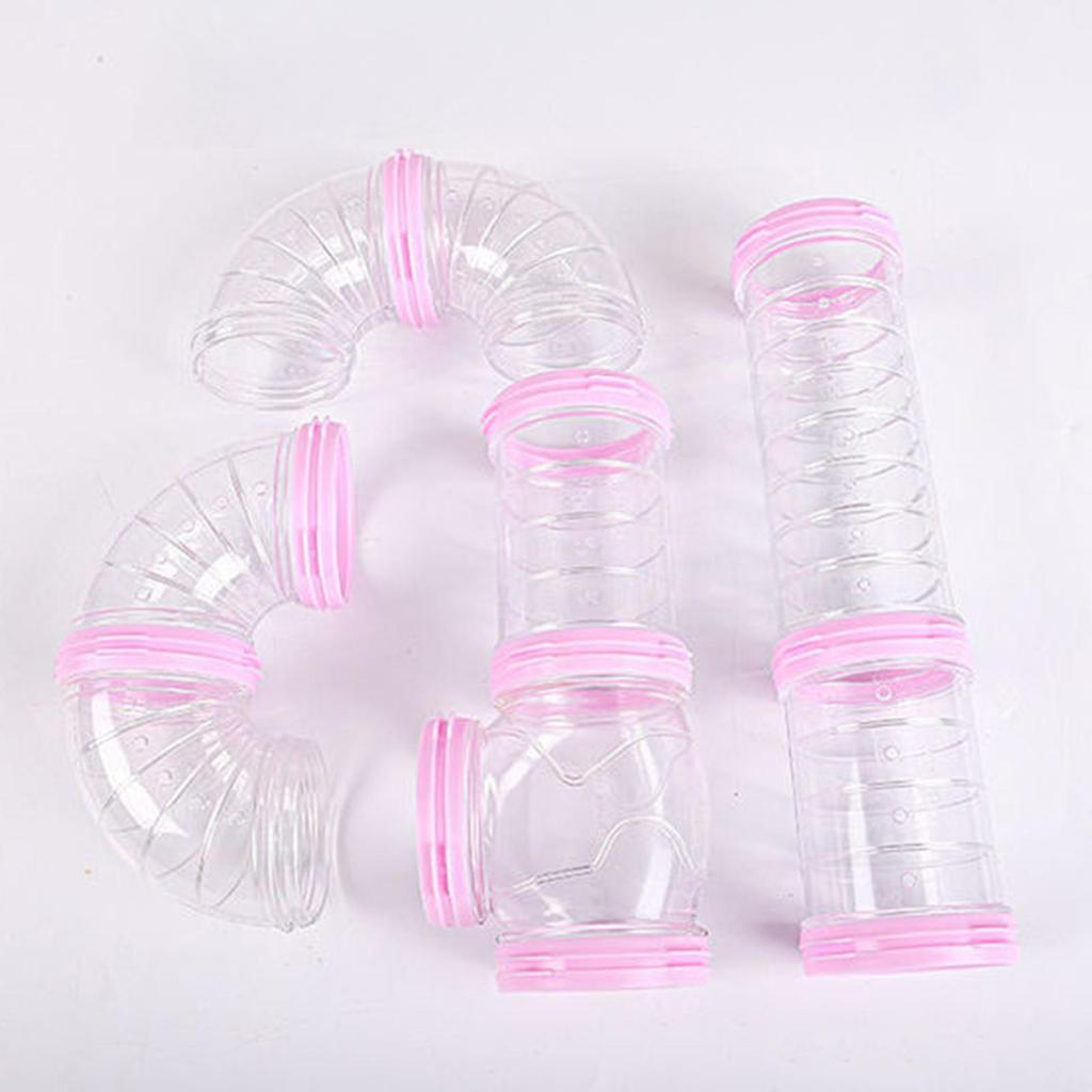 DIY Plastic Hamster Tubes Set 8Pcs Connected Tunnels for Training