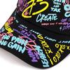 Color graffiti hip-hop baseball cap casual sunscreen printed cap personalized hat trendy men and women
