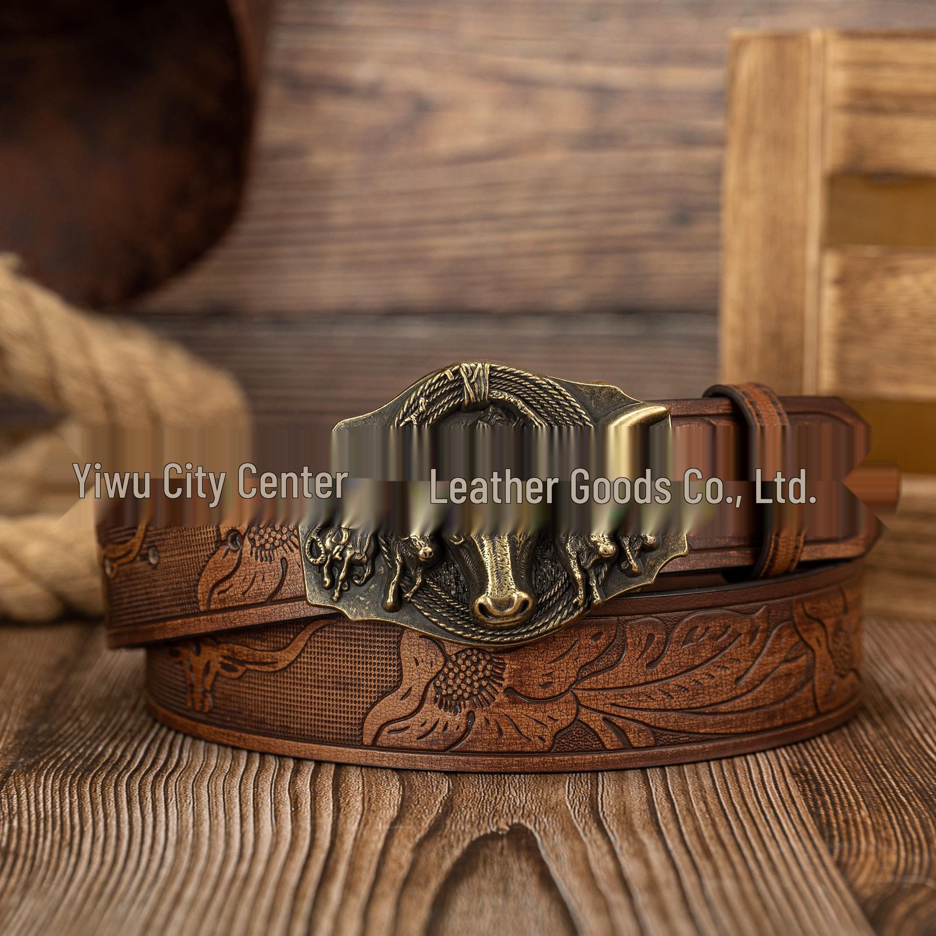 Retro Bronze Horseman Embossed Unisex Belt - Zinc Alloy & PU Leather 120cm жёлтый