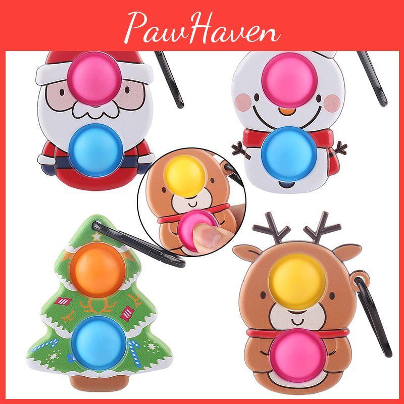 Lovely Double-sided Christmas Pop It Sensory Fidget Toy For Stress Relief And Fun