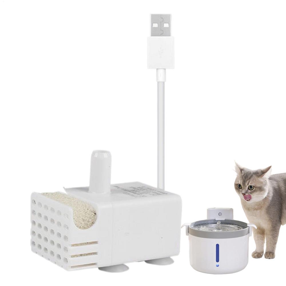 Cat Fountain Pump Submersible Pump Circulation System Silent For Fish Tank Hydroponics Pet Drinking Fountain