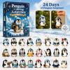 Countdown to Christmas Antarctic Penguin Advent Calendar, 24-Day Winter Box with Cute Festive Home Ornament Explorer Ornaments, 2D Acrylic Hanging
