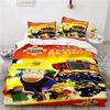 Juguetes de Dibujos Animados Bombero Sam Juego de Cama Funda Nórdica Juego de Cama Cubre Edredón Funda de Almohada Edredón Tamaño King Queen Niños Adultos Juego de Cama
