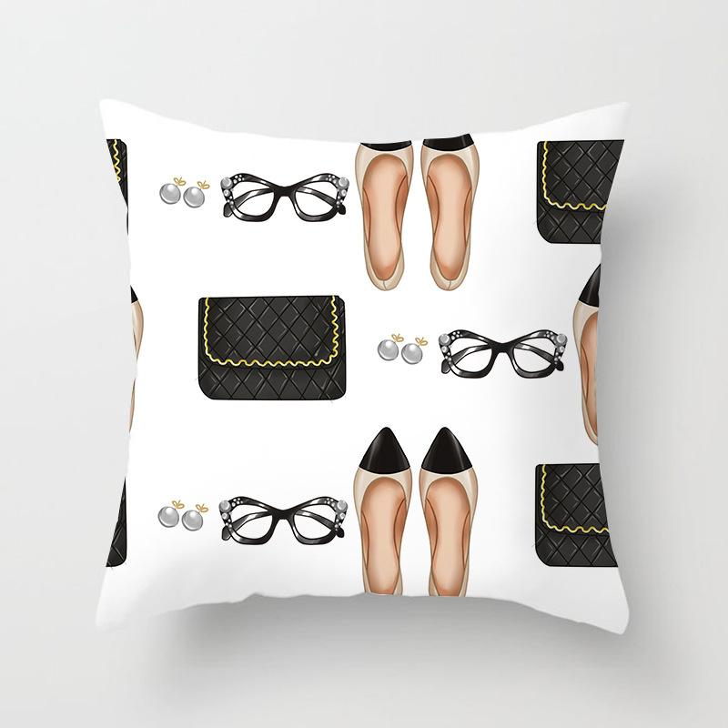 New Perfume Floral Pillows Case Modern Fashion Lady Decorative Pillows Cover Livingroom Bedroom Sofa Seat Simple Cushions Case