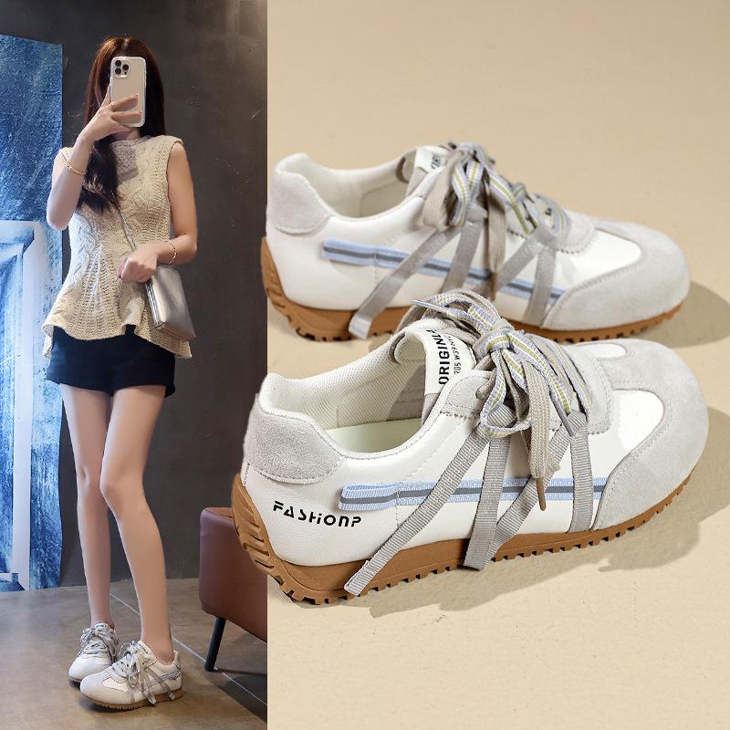 Breathable Women's Summer Shoes Soft Leather Mesh Retro German Sneakers Anti-slip Cushioning Not Tired Shoes