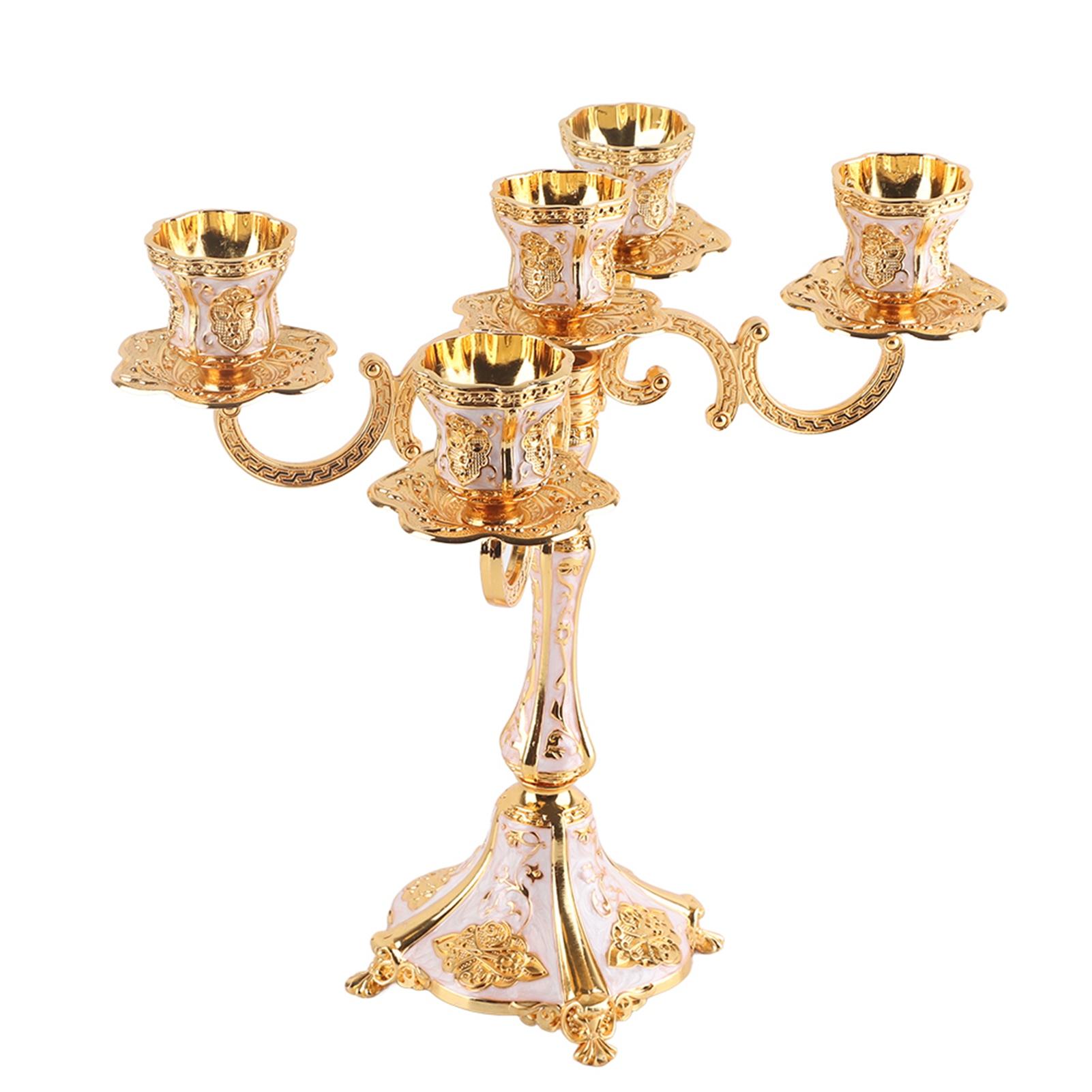 

Ретро домашний канделябр Европейский тисненный подсвечник обеденный стол свадебный декор