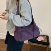 Korean Version Retro Plaid Shoulder Bag New Fashion Bow Nylon Bag Versatile Casual Outdoor Messenger Bag