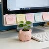 1pc 3D Printed Mini Pink Pig Flower Pot with Drainage Hole Cute Animal Succulent Planter Easter Gift for Desk Balcony Home Decor