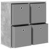Sideboard with Drawers Concrete Grey 68.5 x 32 x 67 cm