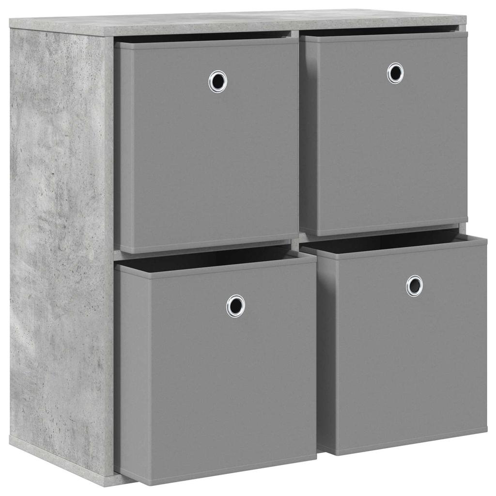 Sideboard with Drawers Concrete Grey 68.5 x 32 x 67 cm