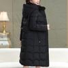 Μεγάλα Μεγέθη XL-5XL Μπουφάν Γυναικών Μέσης Ηλικίας Χειμωνιάτικα Μακριά Παρκά με Κουκούλα Χοντρά Ζεστά Κομψά Γυναικεία Μπουφάν
