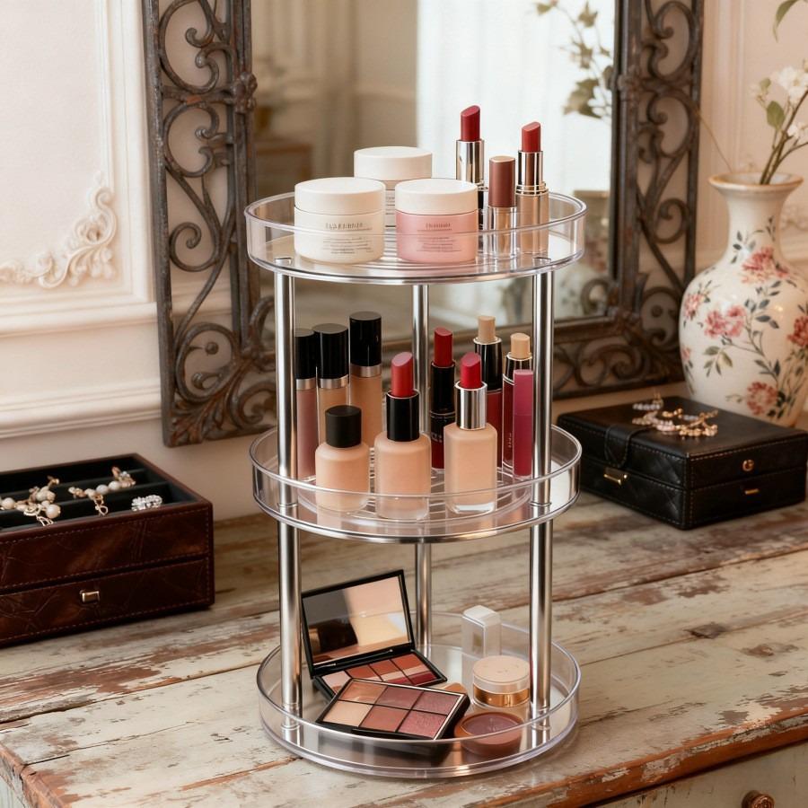 360° Rotating Kitchen & Bathroom Organizer for Spices and Skincare Products
