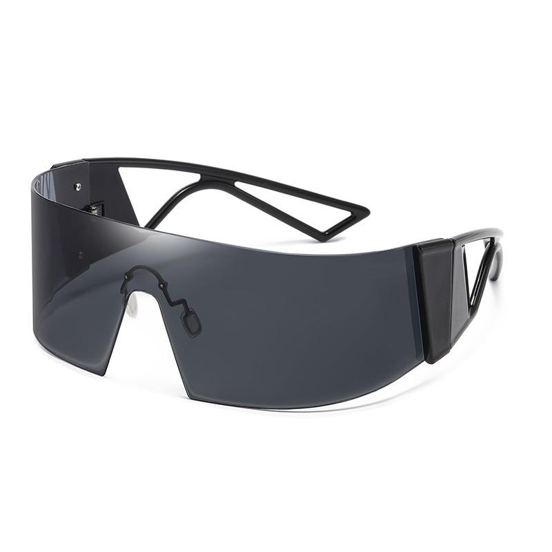 Non-polarized Rimless High Definition One-Piece Frame All-inclusive Sunglasses Men Women Windproof Outdoor Sports Protection Eyeglasses
