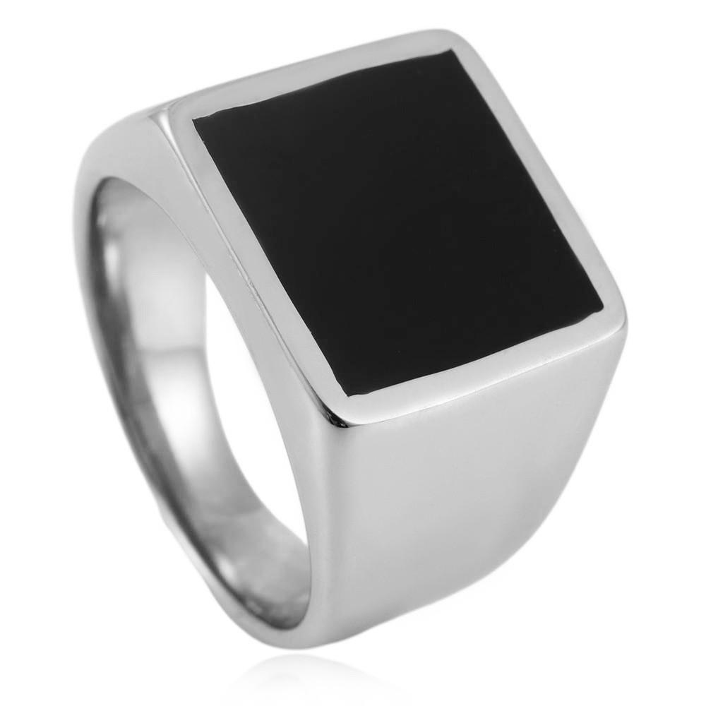 2026 European and American Vintage Men s Ring, Batch Gel Rectangular Ring No. 7