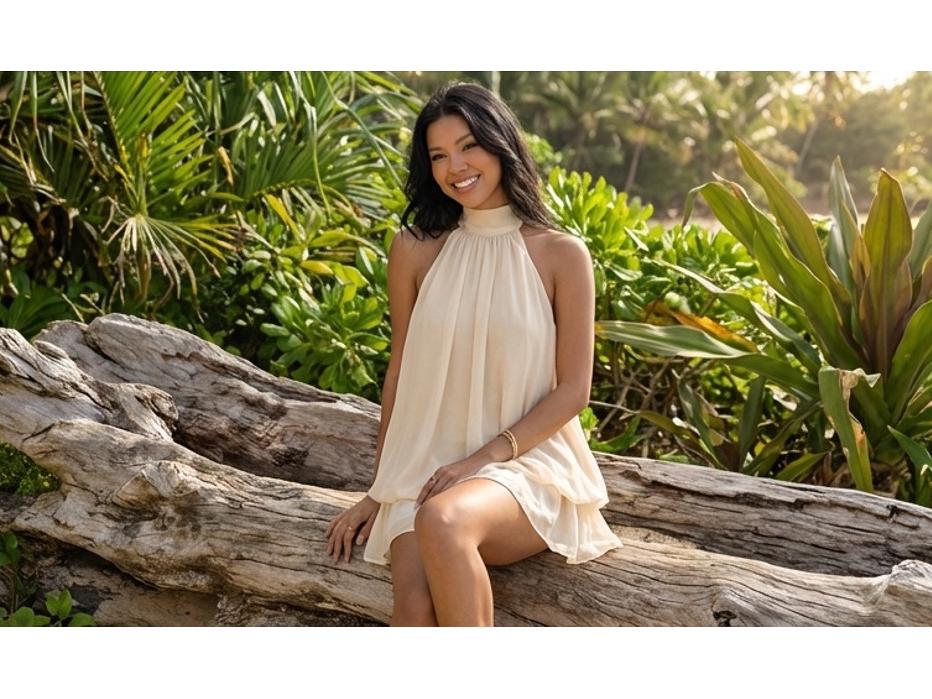 Chiffon Halter Autumn 2025 Sexy Beach Dress for Women