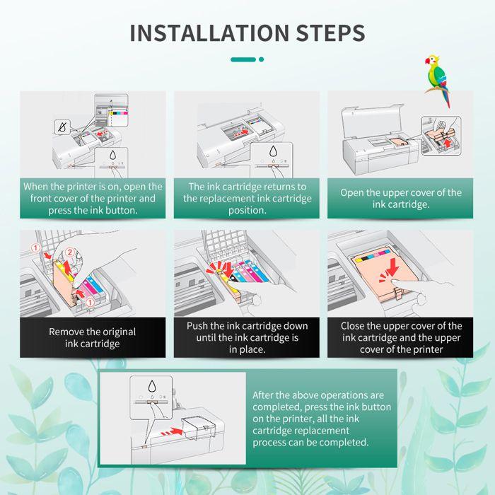 Cartouche d'encre - YONGER POUR ELLE - HP 912 XL - Multi-couleurs - Compatible - 55ml Noir
