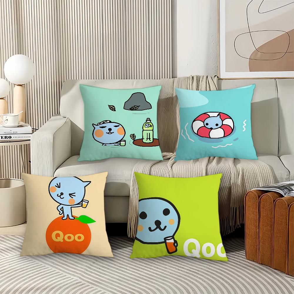 Cartoon Cute Q-Qoo-O Pillow Case Suitable For Bedrooms Living Rooms Cars Home Decoration