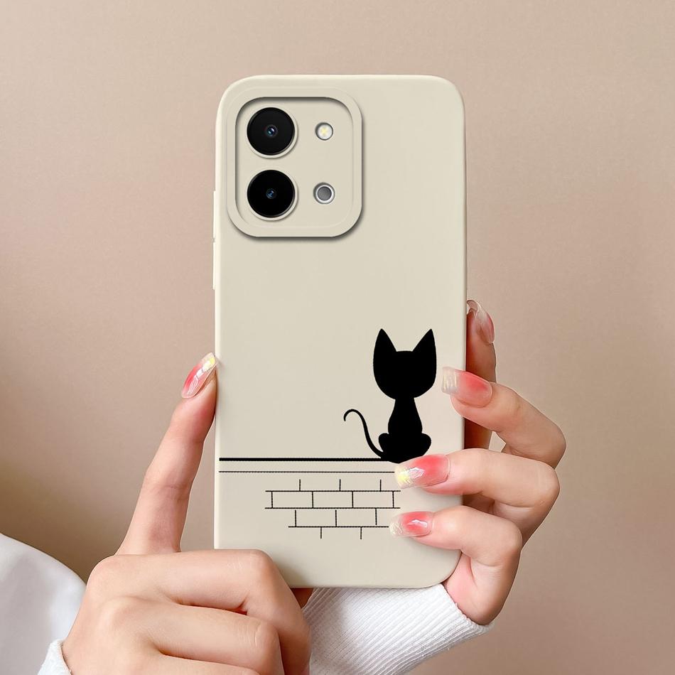 For Vivo Y28 Y28S Case Simple Butterfly High Quality Liquid Silicone Back Cover For Vivo Y 28 4G 5G Full Protection Phone Shell