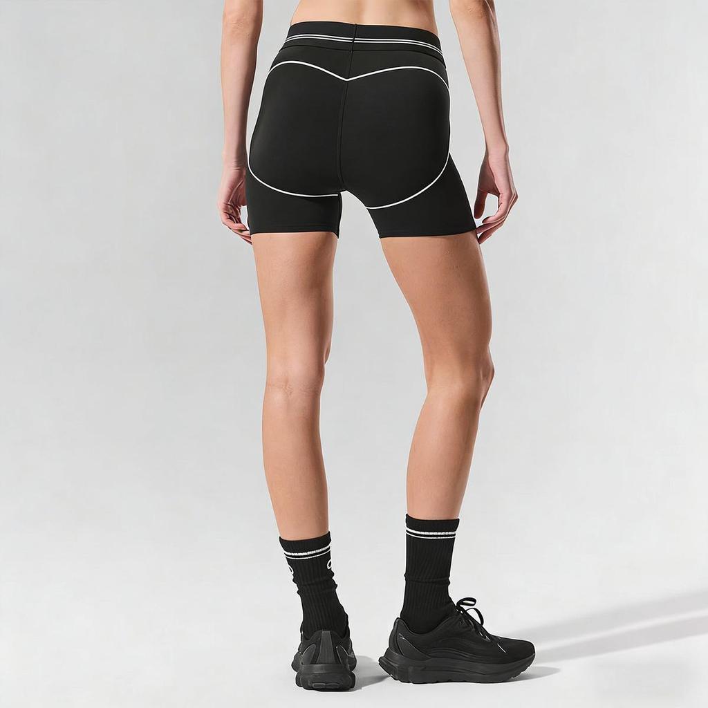 Alo Yoga Damen Farbkombination Sportanzug: Hautnahes Gefühl, Po-Hebend, Dreipunkt-Shorts für Laufen und Fitness