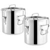 Airtight Stainless Steel Container for Storing Cooking Oil, Flour, Rice, Grains And Cereals