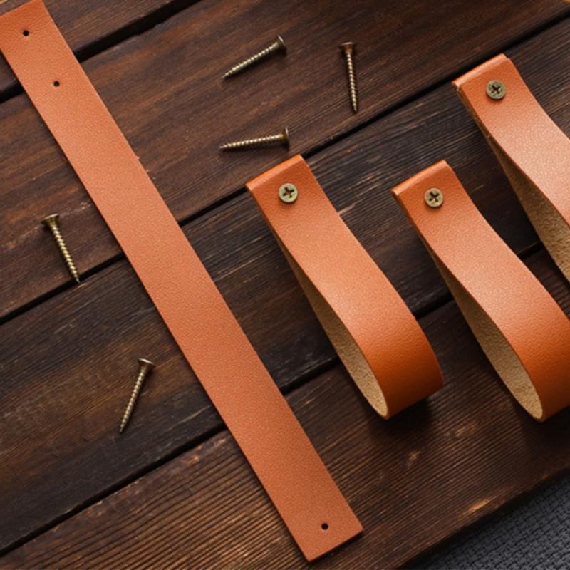 Strong Adhesive Wall Mount Hooks For Kitchen Bathroom Towel Hanging PU Leather And Metal Designs Straps