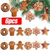 1/6 Stück Weihnachtsbaum-Hängeornamente Schaumstoffkugel Schneeflocke Lebkuchenmann-Anhänger Weihnachtsdekorationen für Zuhause Neujahr 2026