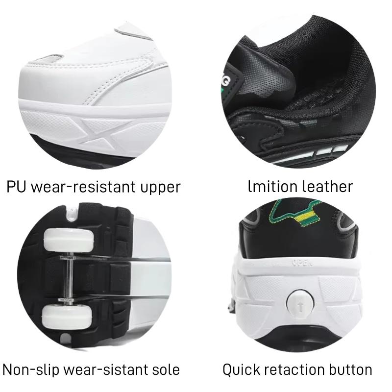 Casual Roller Skates 4-wheel Parkour Shoes Roller Skating Shoes Urban Street Sports Shoes Quad Deformation Skates